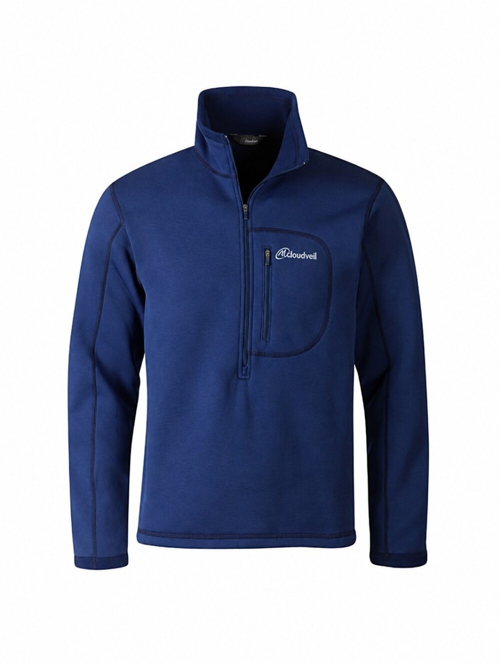 Cloudveil Run Don’t Walk Men’s Large Blue 1/2 Zip Performance Fleece Pullover
